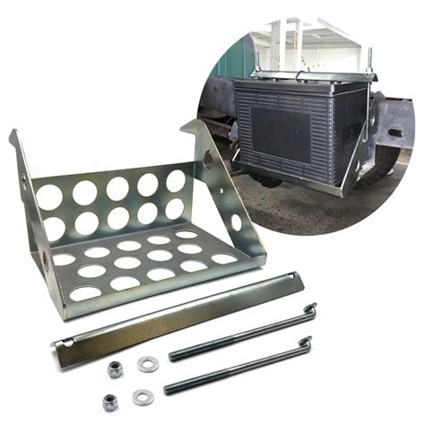 box battery steel|truck battery boxes and mounts.